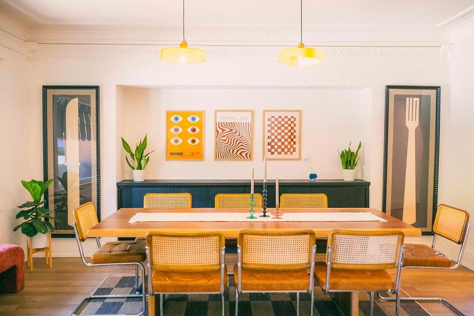 Numa Recovery Centers: Communal dining room table and gathering space for residential clients